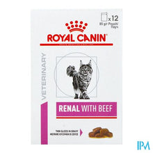Afbeelding in Gallery-weergave laden, Royal Canin Cat Renal Beef Pouch Wet 12x85g
