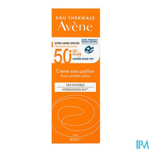 Afbeelding in Gallery-weergave laden, Avene Zon Ip50+ Creme Solaire S/parfum 50ml
