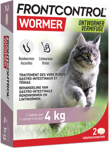 Frontcontrol Wormer 230mg/20mg Kat Tabl 2