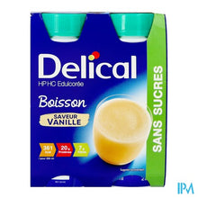 Afbeelding in Gallery-weergave laden, Delical Melkdrank Z/suiker Vanille 4x200ml
