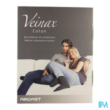 Afbeelding in Gallery-weergave laden, Veinax Kous Katoen Man 2 Lang Zwart Maat 2
