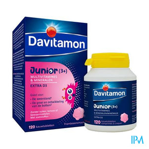 Davitamon Junior Framboos V1 Comp 120