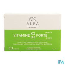 Afbeelding in Gallery-weergave laden, Alfa Vitamine K2 D3 Forte Softgel 30
