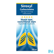 Afbeelding in Gallery-weergave laden, Siroxyl Carbocisteine 250mg/5ml Siroop 250ml
