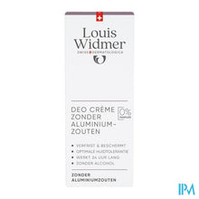 Afbeelding in Gallery-weergave laden, Widmer Deo Creme Zonder Aluminiumzouten Zonder Parfum 40ml
