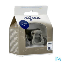 Load image into Gallery viewer, Difrax Fopspeen Dental +18m Uni/pure Grijs/clay
