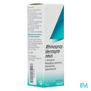 Rhinospray Verstopteneus 1,18mg/ml Neusspr Opl15ml