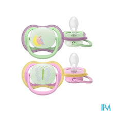 Afbeelding in Gallery-weergave laden, Philips Avent Fopspeen +6m Air Night Vogel/vlind.2

