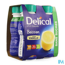 Afbeelding in Gallery-weergave laden, Delical Melkdrank Hp-hc Z/suiker Vanille 4x200ml
