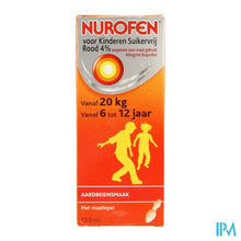 Afbeelding in Gallery-weergave laden, Nurofen Kind Suikervrij 4% Aardbei Orale Susp150ml
