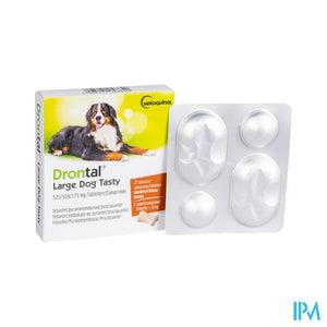 Drontal Large Dog Tasty 525/504/175mg Comp 1x2