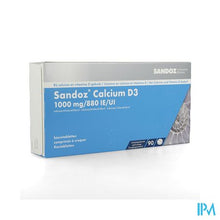Afbeelding in Gallery-weergave laden, Sandoz Calcium D3 Kauwtabletten 90x1000 mg/880ie
