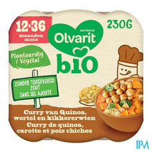 Afbeelding in Gallery-weergave laden, Olvarit Curry Quinoa Wortel Kikkererwten 230g
