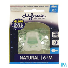 Afbeelding in Gallery-weergave laden, Difrax Fopspeen Natural 6m+ Nacht
