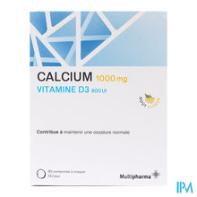 Charger l'image dans la galerie, Multipharma Calcium D3 1000mg/800ui Kauwtabl 90
