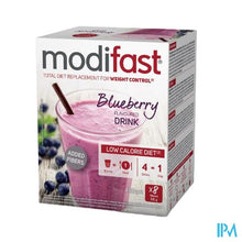 Afbeelding in Gallery-weergave laden, Modifast Lcd Flavoured Drink Blueberry 8x55g
