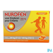 Afbeelding in Gallery-weergave laden, Nurofen Kind 100mg Zachte Kauwcaps 24
