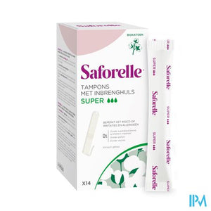 Saforelle Coton Protect Tampons Inbrengh. Super 14