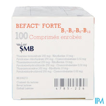 Charger l'image dans la galerie, Befact® Forte B1-B2-B6-B12 omhulde tabletten 100 UD (Unit Dose)
