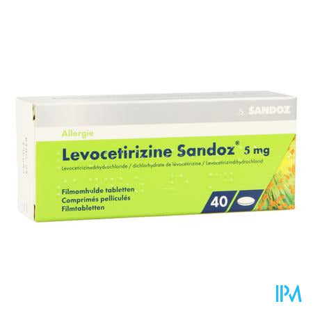 Levocetirizine Sandoz 5mg Comp Enrob. 40 X 5mg