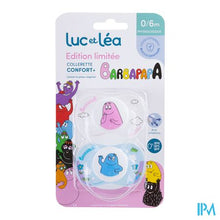 Load image into Gallery viewer, Luc&amp;lea Duo Fopspeen Phys 0-6m Barbapapa Ring 2
