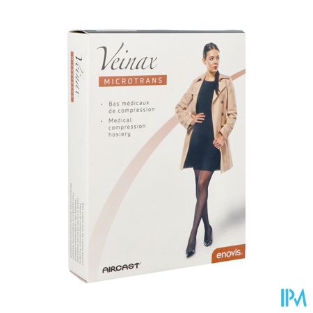 Veinax Knie-kous Vrouw Microtrans 3 Lang Zwart M3