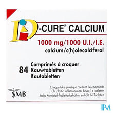 Afbeelding in Gallery-weergave laden, D-cure Calcium 1000mg/1000 I.E. - 84 Kauwtabletten
