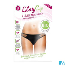 Afbeelding in Gallery-weergave laden, Libertycup Satijn Zwart Menstruatieslipje Xs 34-36
