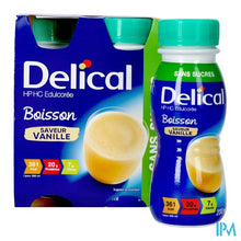 Afbeelding in Gallery-weergave laden, Delical Melkdrank Z/suiker Vanille 4x200ml

