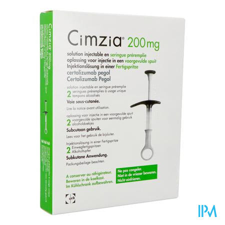 Cimzia Pi Pharma 200mg Opl Inj Voorgev.spuit 2 Pip