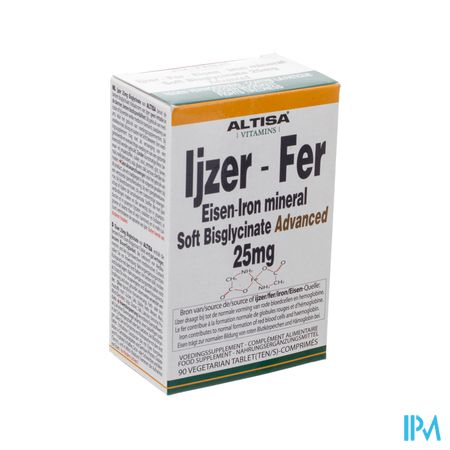 Altisa Ijzer Bisglycinaat 25mg Tabl 90