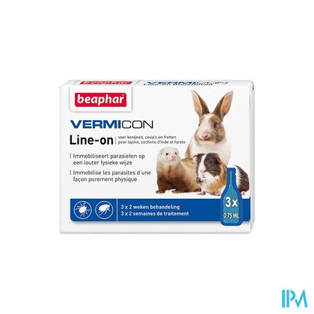 Beaphar Vermicon Line-on Knaagdier 3x0,75ml