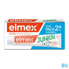 Charger l&#39;image dans la galerie, Elmex A/caries Junior Tandpasta 6-12j Tube 2x75ml
