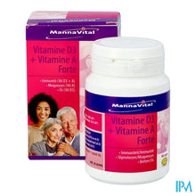 Charger l'image dans la galerie, Mannavital Vitamine D3 + Vitamine A Forte Caps 90

