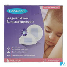 Load image into Gallery viewer, Lansinoh Wegwerpb.borstkompressen Blue Lock Core24
