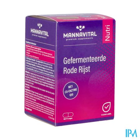 Mannavital Gefermenteerde Rode Rijst V-caps 60