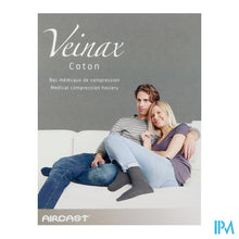 Afbeelding in Gallery-weergave laden, Veinax Kous Katoen Man 2 Lang Zwart Maat 5
