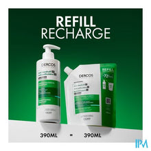 Afbeelding in Gallery-weergave laden, Vichy Dercos Sh A/roos Droog Haar Refill 390ml
