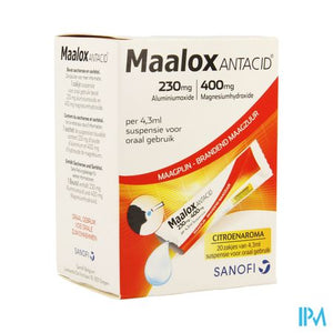 Maalox Antacid Lemon 230mg/400mg Susp Or. 20x4,3ml