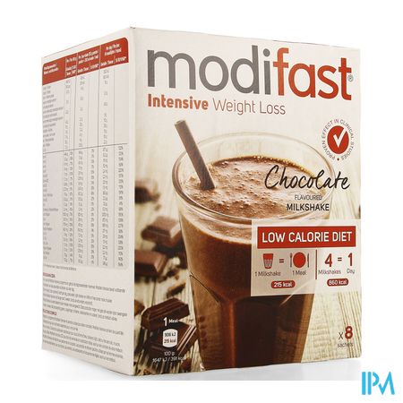 Modifast Intensive Choco Flavoured Milkshake 8x55g