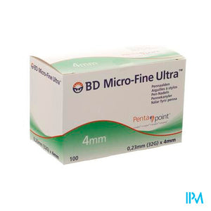 Bd Microfine Ultra Pennaald 4mm 32g Easyflow 100