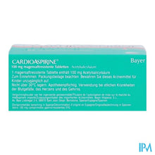 Afbeelding in Gallery-weergave laden, Cardioaspirine 100mg Pi Pharma Maagsapres.tabl 84
