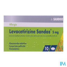 Afbeelding in Gallery-weergave laden, Levocetirizine Sandoz 5mg Comp Enrob. 10 X 5mg
