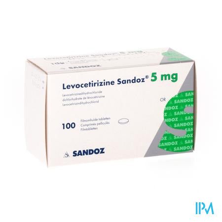 Levocetirizine Sandoz 5mg Comp Enrob.100 X 5mg
