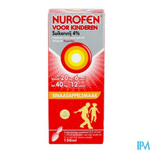 Afbeelding in Gallery-weergave laden, Nurofen Kind Sinaas 4% Susp Suikervrij 150ml
