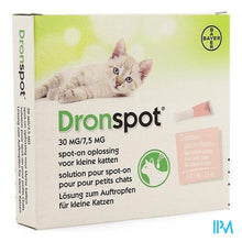 Afbeelding in Gallery-weergave laden, Dronspot 30mg/7,5mg Spot-on Kat Kl.&gt;0,5-2,5kg Pip2
