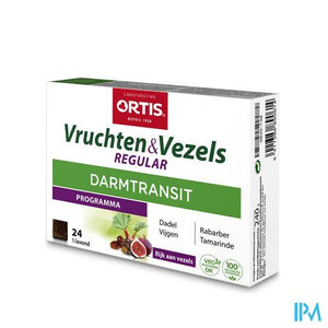 Ortis Vruchten & Vezezels Regular Blokjes 24