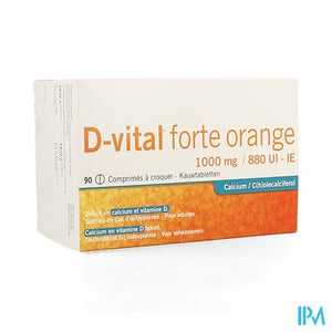 D-vital Forte Sinaas 1000mg/880ie Kauwtabl 90