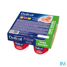 Load image into Gallery viewer, Delical Creme Dessert Hp-hc Z/suik. Aardbei 4x125g

