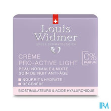 Load image into Gallery viewer, Widmer Nacht Cr Pro-active Light N/parf Pot 50ml
